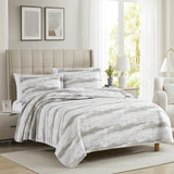 RT Designers Collection Bonaire Tan Marble 3-Pieces Lighteright Pinsonic Quilt Set Beige