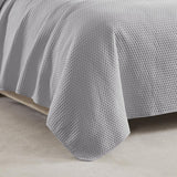 RT Designers Collection Caitlyn 3 Pieces Washed Pinsonic Lightweight Quilts Set For Bedding Grey