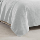 RT Designers Collection Caitlyn 3 Pieces Washed Pinsonic Lightweight Quilts Set For Bedding Silver