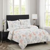 RT Designers Collection Melrose Kai 3-Pieces Elegant Stitched Quilt Set OB Multicolor