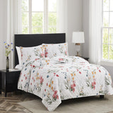 RT Designers Collection Melrose Prato 3-Pieces Elegant Stitched Quilt Set OB Multicolor