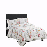 RT Designers Collection Melrose Prato 3-Pieces Elegant Stitched Quilt Set OB Multicolor