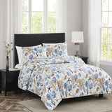 RT Designers Collection Melrose Reef 3-Pieces Elegant Stitched Quilt Set OB Multicolor