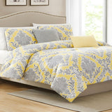 RT Designers Divine Reversible Comforter Set - 5-Piece - Gray