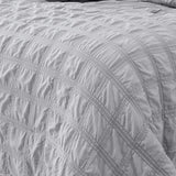 Ramallah Eliza Seersucker Comforter Set - Grey