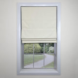 Versailles Augustus Cordless Roman Blackout Shades For Windows Insides/Outside Mount Ivory