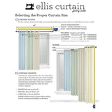 Ellis Curtain Manchester 3" Rod Pocket 100% Cotton Machine Wash and Dry Curtain Pairs Blue