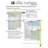 Ellis Curtain Artissimo D.Filler 3" Rod Pocket Self Cord Bottom Edge Valance for Windows 50" x 15" Mist