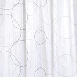 Carnation Home Fashions "Ava" Fabric Shower Curtain - White 70x72"