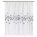 Carnation Home Fashions Fashions Dots 100% polyester Fabric Shower Curtain with Free Hooks with Multi-color Touch - Multi 70x72