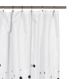 Carnation Home Fashions Fashions Dots 100% polyester Fabric Shower Curtain with Free Hooks with Multi-color Touch - Multi 70x72"