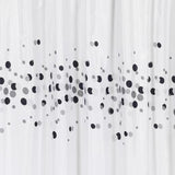 Carnation Home Fashions Fashions Dots 100% polyester Fabric Shower Curtain with Free Hooks with Multi-color Touch - Multi 70x72"