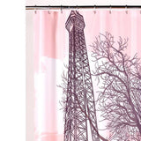 Carnation Home Fashions "Tour Eiffel" Heavier Weight 100% polyester Fabric shower curtain - Multi 70x72"