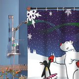 Carnation Home Fashions "Ice Dancers" Fabric Shower Curtain - Multi 70x72"