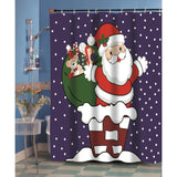 Carnation Home Fashions "Up on the Rooftop" Fabric Shower Curtain - Multi 70x72"