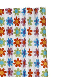 Carnation Home Fashions Extra Long "Abbie" Fabric Shower Curtain - Multi 70x84"