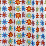 Carnation Home Fashions Extra Long "Abbie" Fabric Shower Curtain - Multi 70x84"