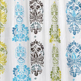 Carnation Home Fashions Extra Long "Olivia" Fabric Shower Curtain - Multi 70x84"