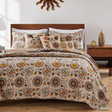 Greenland Home Fashion Andorra Quilt And Sham Bonus Set - Multi