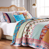 Thalia Cotton Quilt Set Multicolor by Greenland Home Fashion