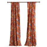 Greenland Home Fashion Astoria Window Curtain Panel Pair With Tiebacks - 2 - Piece - Spice 42x84"