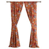 Greenland Home Fashion Astoria Window Curtain Panel Pair With Tiebacks - 2 - Piece - Spice 42x84"