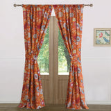 Greenland Home Fashion Astoria Window Curtain Panel Pair With Tiebacks - 2 - Piece - Spice 42x84"