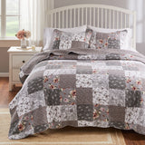 Greenland Home Fashions Barefoot Bungalow Giulia Comfortable Quilt Set - Gray