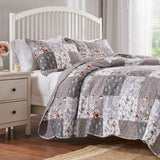 Greenland Home Fashions Barefoot Bungalow Giulia Comfortable Quilt Set - Gray