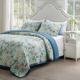 Greenland Home Pavona Velvet Embellished Quilt Set