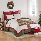 Greenland Home Fashions Christmas Tree Heirloom-Quality Patchwork and Applique Snowflake Quilt Set Holiday