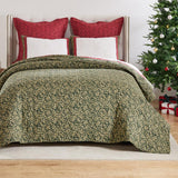 Greenland Home Fashions Christmas Tree Heirloom-Quality Patchwork and Applique Snowflake Quilt Set Holiday