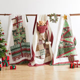 Greenland Home Fashion Christmas Tree Ultra Soft High-Quality Throw Blanket Standard Red