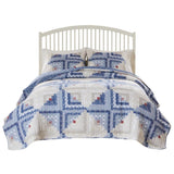 Greenland Home Fashions Reversible Rustic Log Cottage Cabin Motifs Cotton Face Microfiber Back Quilt Set 2-Piece Calico