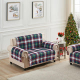 Greenland Home Fashions Cardinal Plaid Luxurious Modern Design Furniture Protector Red