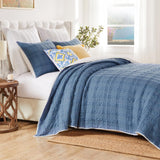 Greenland Home Fashions Portofino Luxurious Modern Design Quilt Set Blue