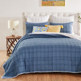 Greenland Home Fashions Portofino Luxurious Modern Design Quilt Set Blue