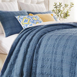 Greenland Home Fashions Portofino Luxurious Modern Design Quilt Set Blue