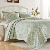 Greenland Home Fashions Olivia Luxurious Modern Design Quilt Set Mint