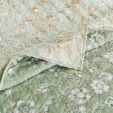 Greenland Home Fashions Olivia Luxurious Modern Design Quilt Set Mint