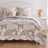 Greenland Home Fashions French Country Luxurious Modern Design Quilt Bedding Set Multicolor