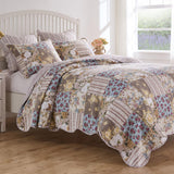 Greenland Home Fashions French Country Luxurious Modern Design Quilt Bedding Set Multicolor