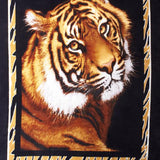 Shavel Hi Pile High Quality Luxurious And Incredibly Soft Warm Snuggly Throw Jumbo 60x80" - Tiger With Border