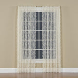 Saturday Knight Ltd Petite Fleur Collection High Quality And Lace Fresh Flowers Window Panel - Ivory