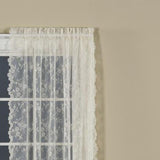 Saturday Knight Ltd Petite Fleur Collection High Quality And Lace Fresh Flowers Window Panel - Ivory