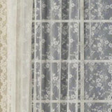 Saturday Knight Ltd Petite Fleur Collection High Quality And Lace Fresh Flowers Window Panel - Ivory