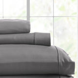 Knightsbridge 600 Thread Count Jacquard Herringbone Sheet - 4 Piece Set - Gray