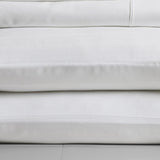 Knightsbridge 600 Thread Count Jacquard Herringbone Sheet - 4 Piece Set - White