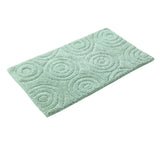 Knightsbridge Beautiful Circle Design Premium Quality Year Round Cotton With Non-Skid Back Bath Rug Sage