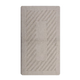 Diagonal Racetrack 100% Cotton Reversible Bath Rug Ivory by Knightsbridge